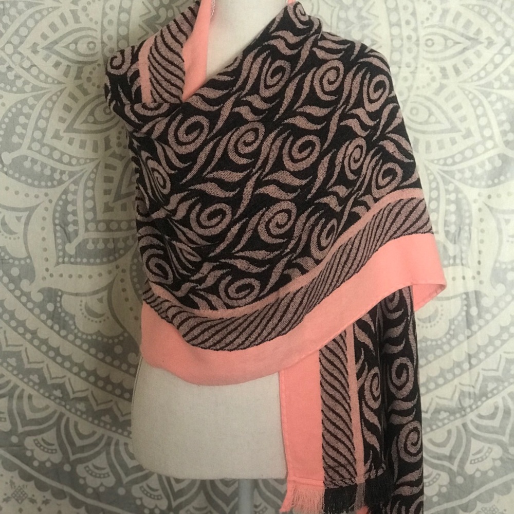 🆕 Coral Cashmere blend scarf